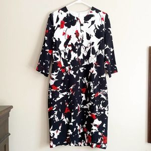 HUGO BOSS Women's Abstract Floral Sheath Dress Size 8